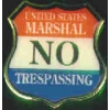 US MARSHAL NO TRESPASSING SIGN PIN